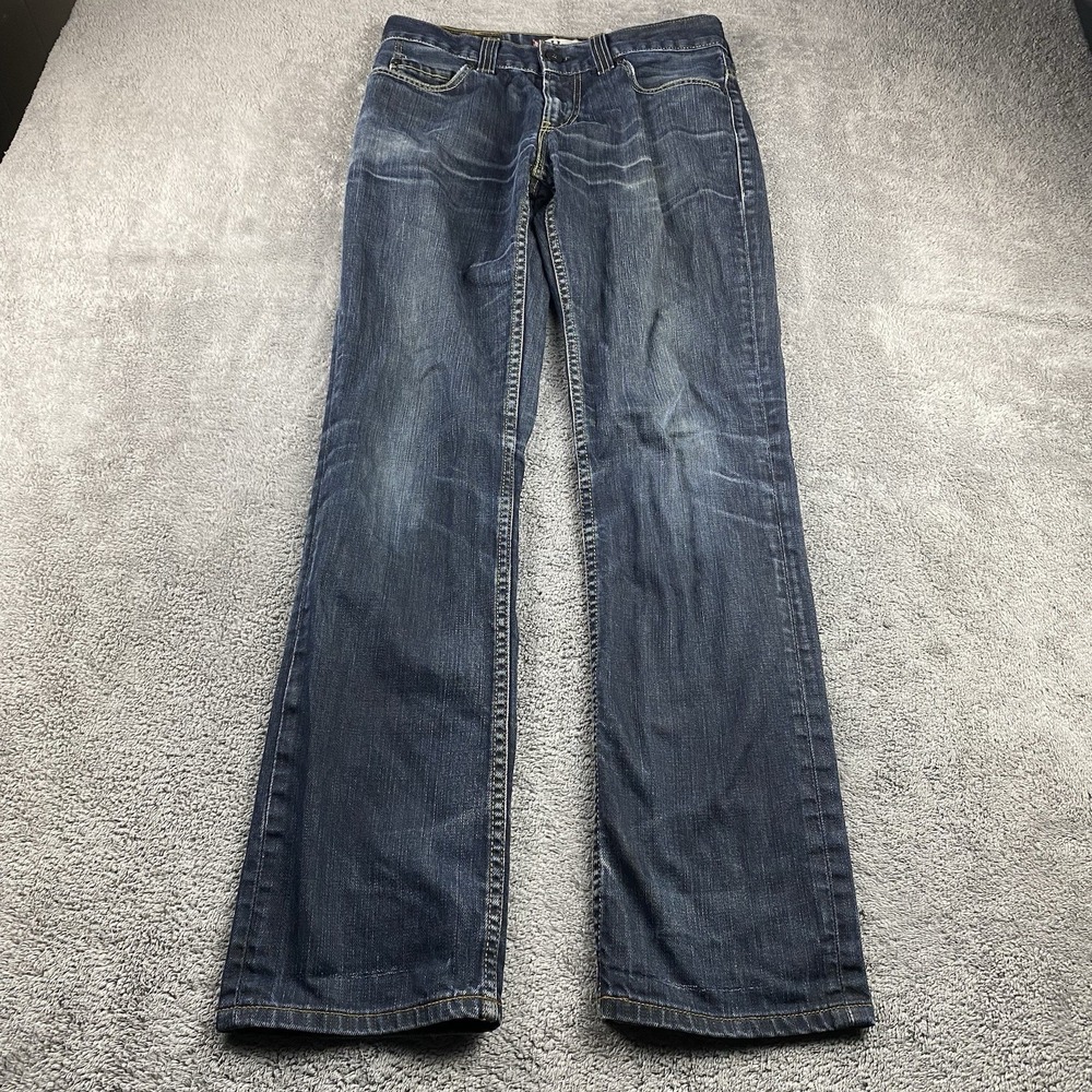 Levis 511 Slim Fit Jeans Mens 32x34 Blue Dark Wash Low Rise‎ VTG